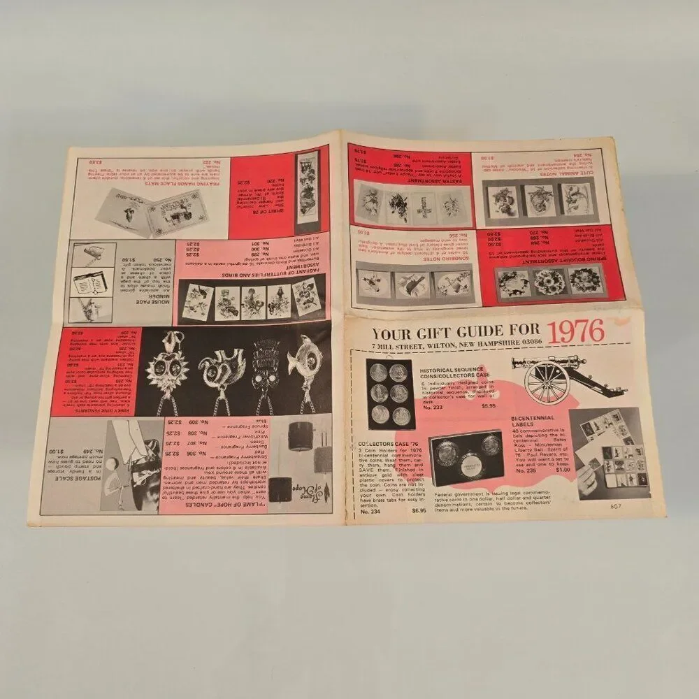 1976 - 1977 Mail Order Gift Guides Leaflets 7 Mill Street Wilton New Hampshire
